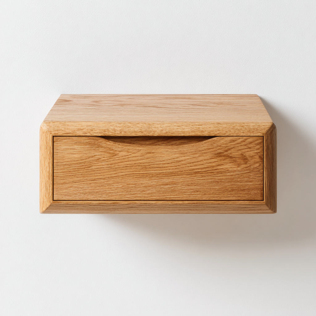 Nordic Floating Solid Oak Nightstand